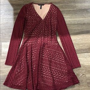 BCBGMAXAZRIA Red lace Dress